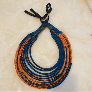 🏝African Print Rope Necklace